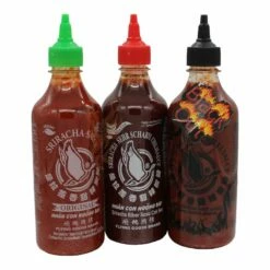 3er Set Flying Goose Sriracha Chilisauce Versch. Sorten 455ml, 1,365l