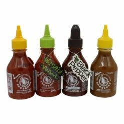 4er Set Flying Goose Sriracha Chilisauce Versch. Sorten 200ml, 800ml