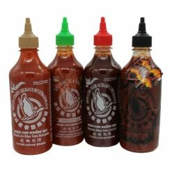 4er Set Flying Goose Sriracha Chilisauce Versch. Sorten 455ml, 1,82l