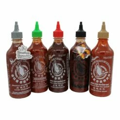 5er Set Flying Goose Sriracha Chilisauce Versch. Sorten 455ml, 2,275l
