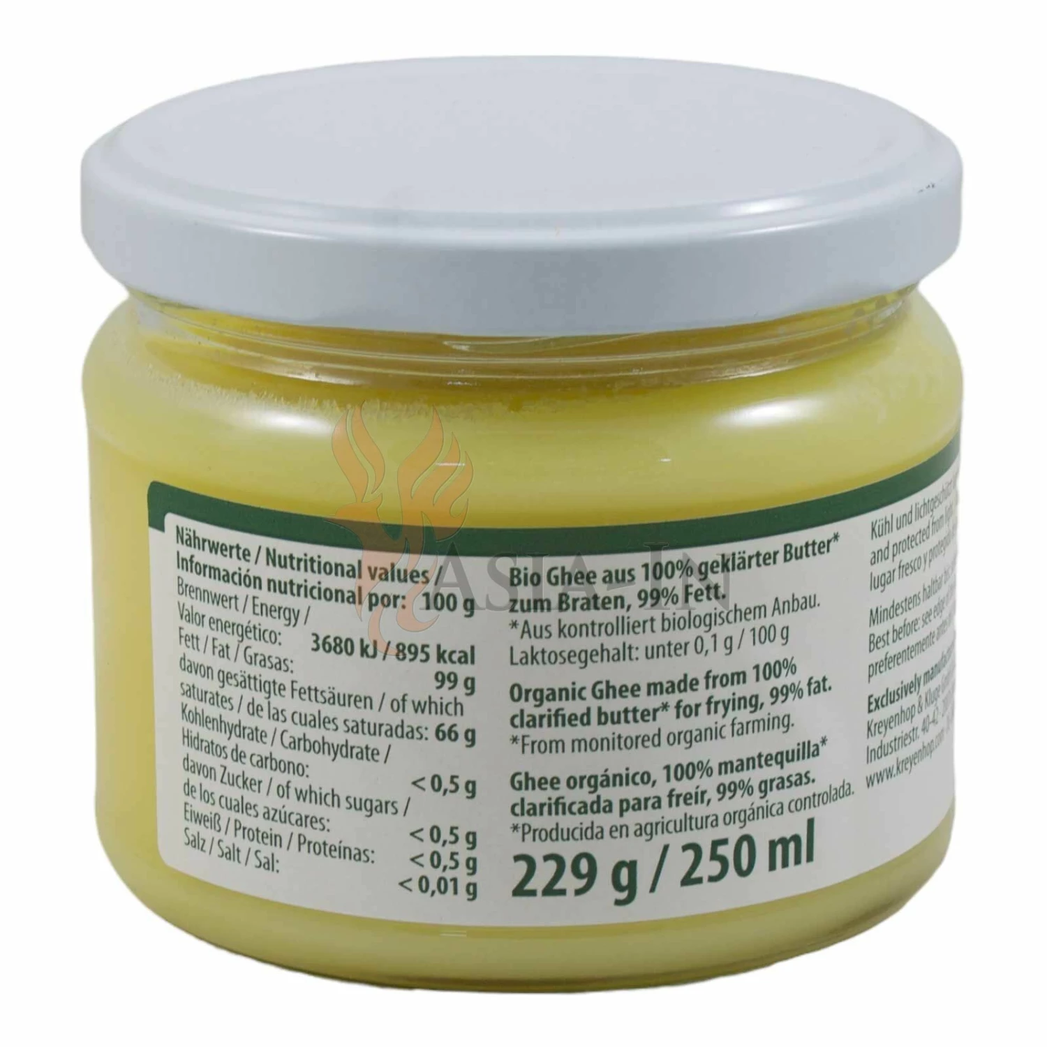 Bio Asia Bio Ghee 250g 4 Bio Asia Bio Ghee 250g – Bild 2