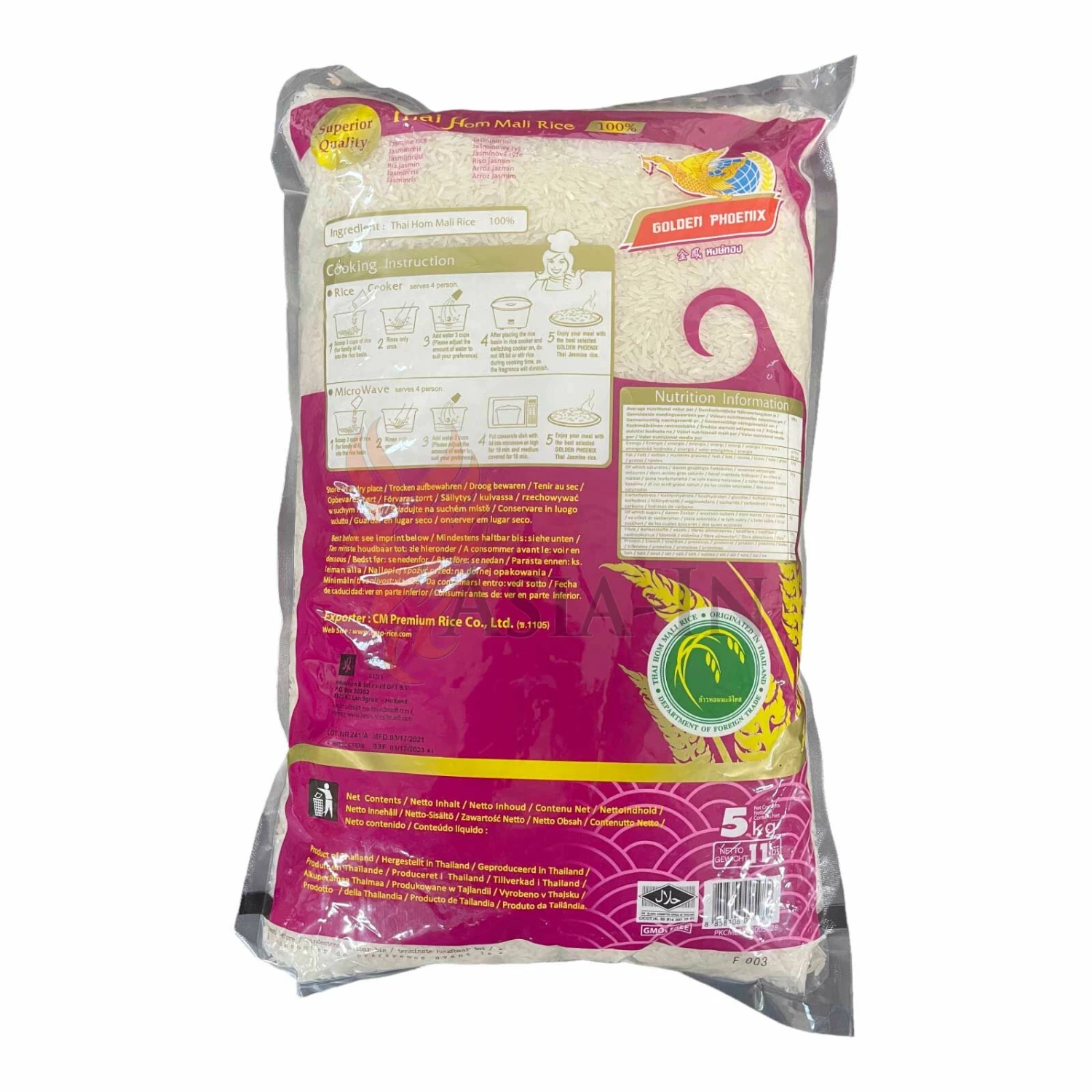 Golden Phoenix Jasminreis 5kg 4 Golden Phoenix Jasminreis 5kg – Bild 2