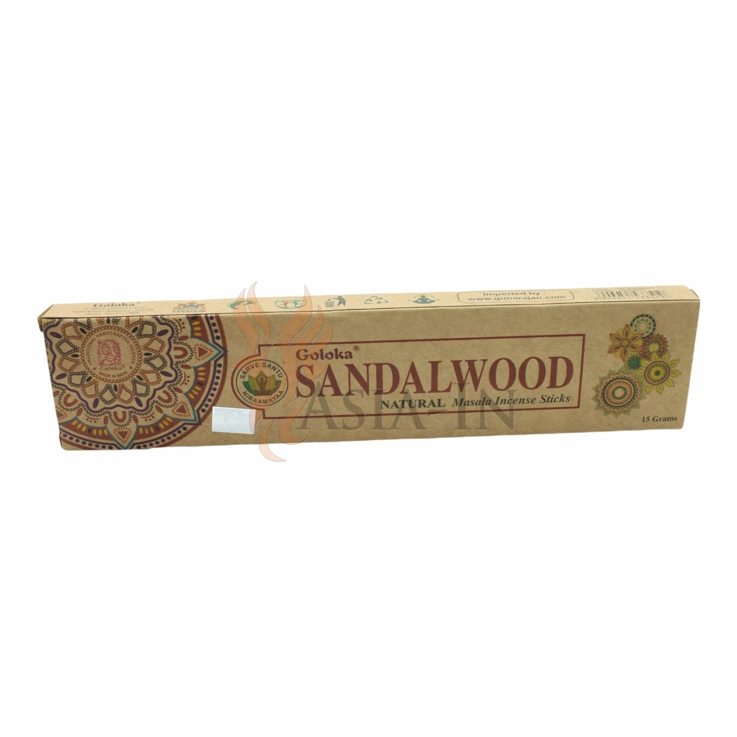 Goloka Räucherstäbchen Sandalwood 15g 3 Goloka Räucherstäbchen Sandalwood 15g