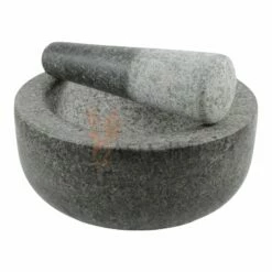 Jade Temple Steinmörser Mit Stößel, 18x8cm, Aus Granit