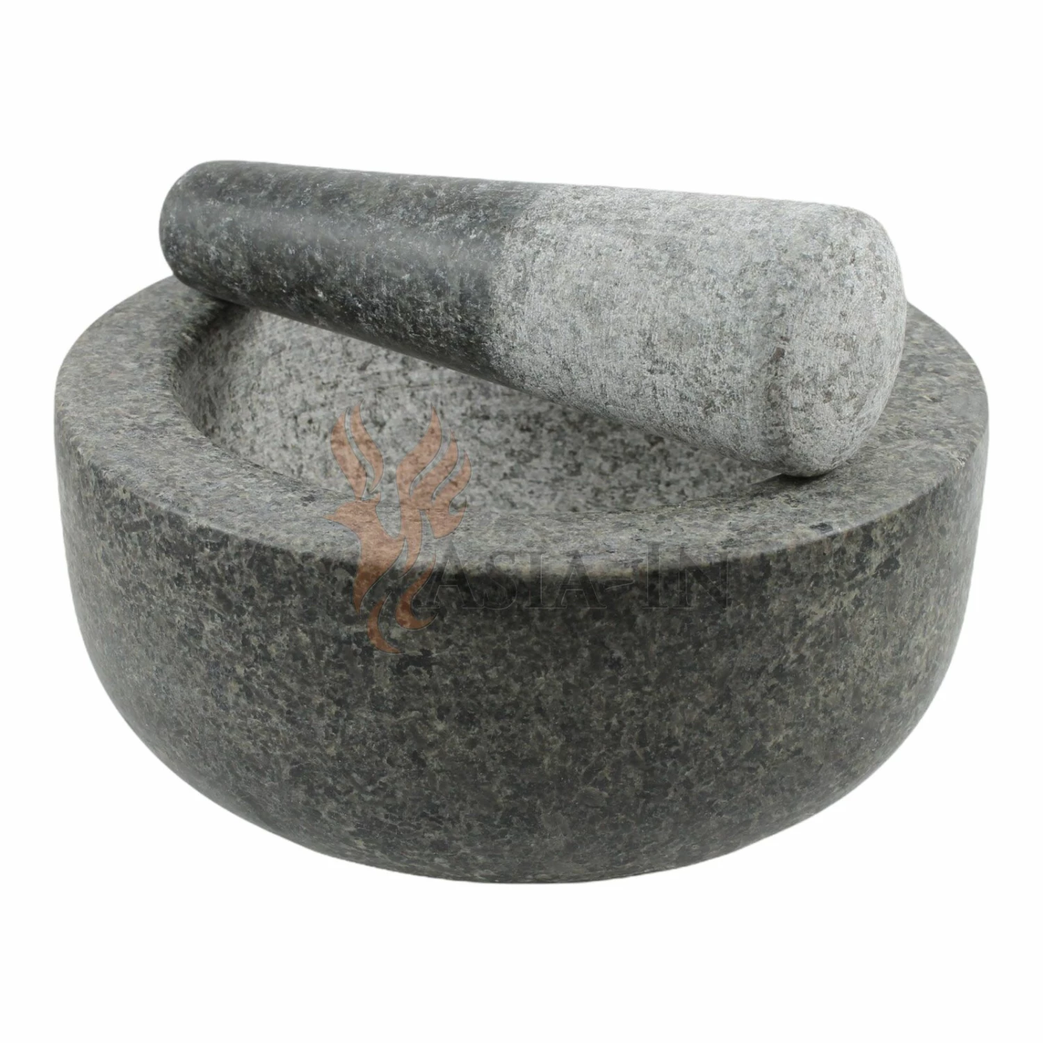 Jade Temple Steinmörser Mit Stößel, 18x8cm, Aus Granit 3 Jade Temple Steinmörser Mit Stößel, 18x8cm, Aus Granit