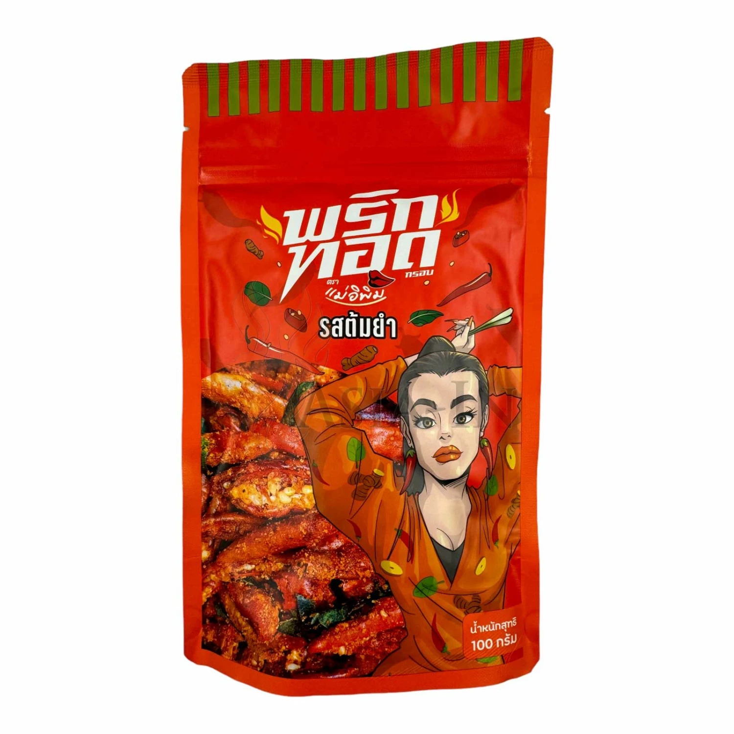 Mae E Pim Tom Yum Chili, Snack Frittiert 100g 3 Mae E Pim Tom Yum Chili, Snack Frittiert 100g