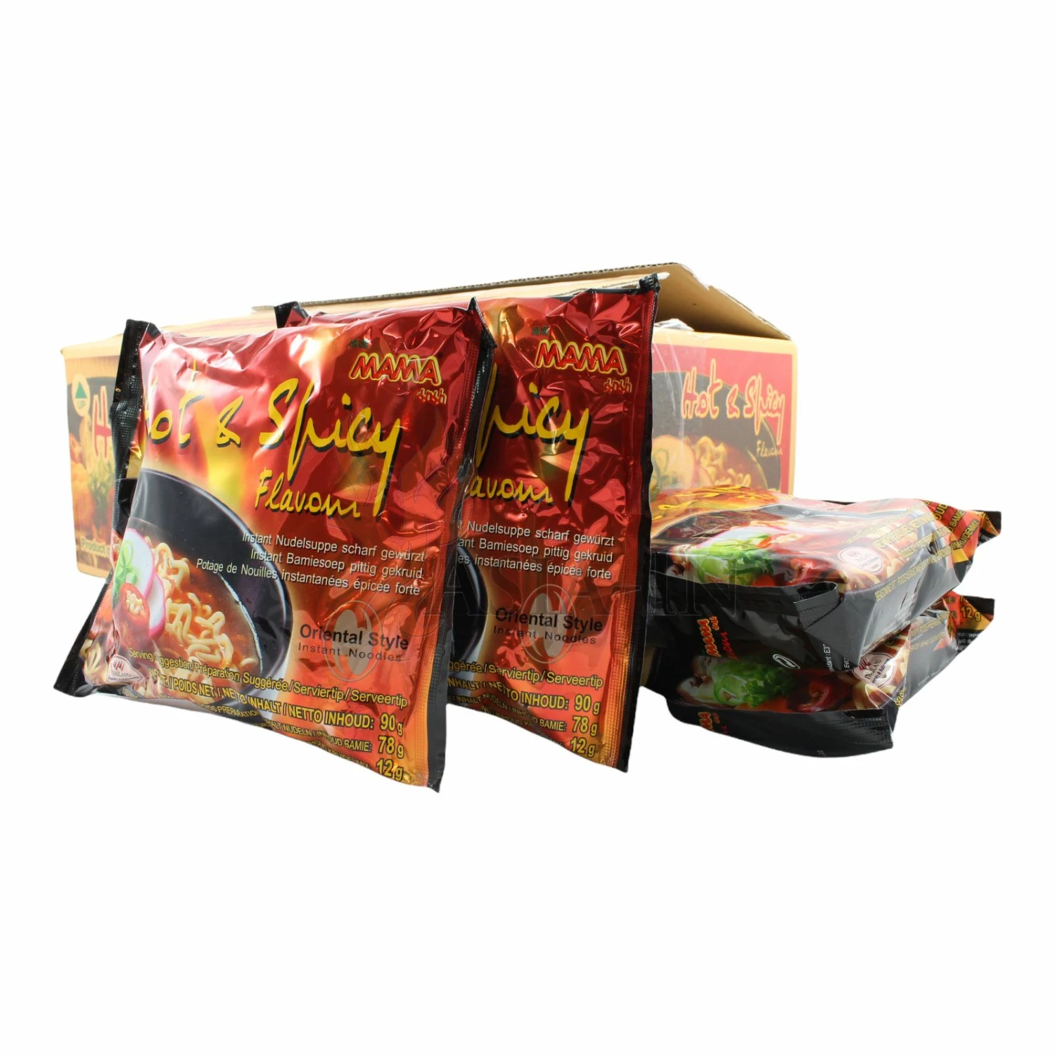 MAMA Hot & Spicy Instant Nudeln 20x90g 1,8kg 3 MAMA Hot & Spicy Instant Nudeln 20x90g 1,8kg