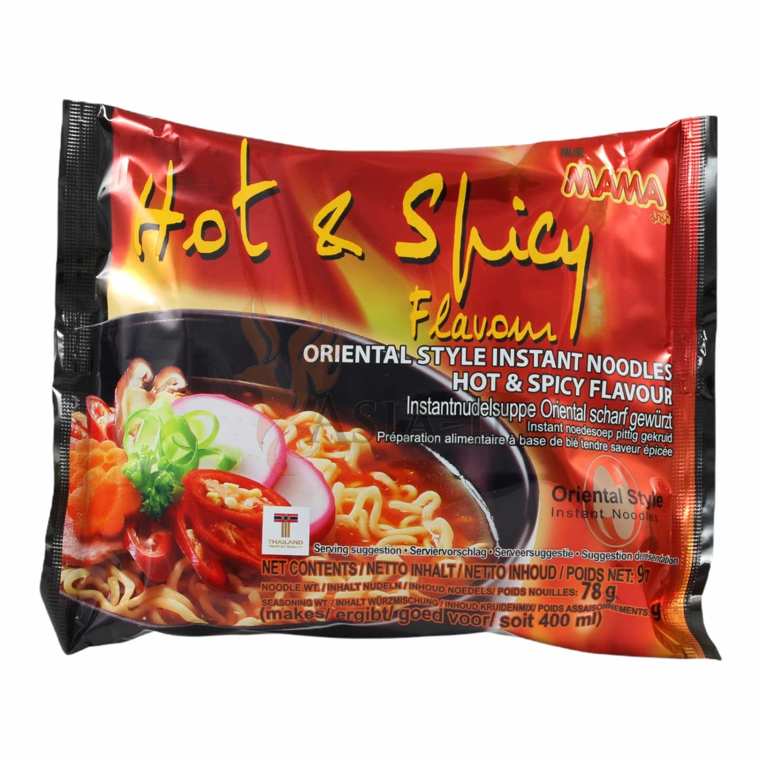 MAMA Hot & Spicy Instant Nudeln 90g 3 MAMA Hot & Spicy Instant Nudeln 90g