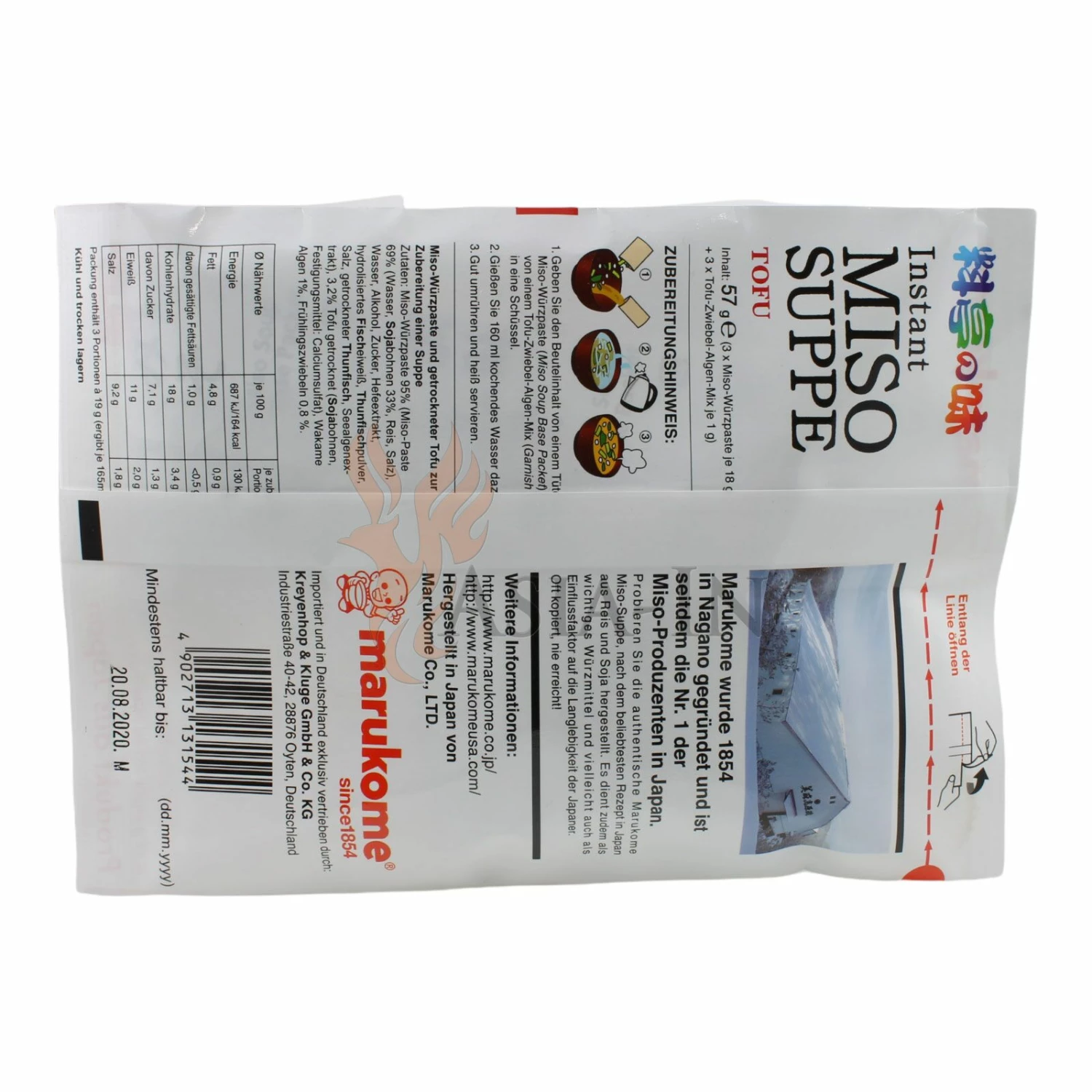 Marukome Instant Miso Suppe 57g 3 Marukome Instant Miso Suppe 57g