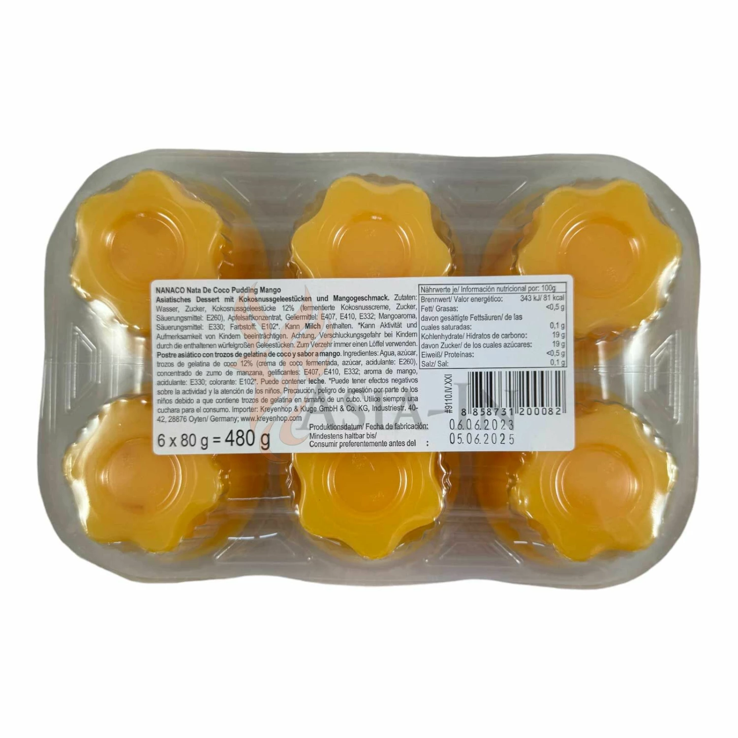Nanaco Mango Pudding 480g 3 Nanaco Mango Pudding 480g