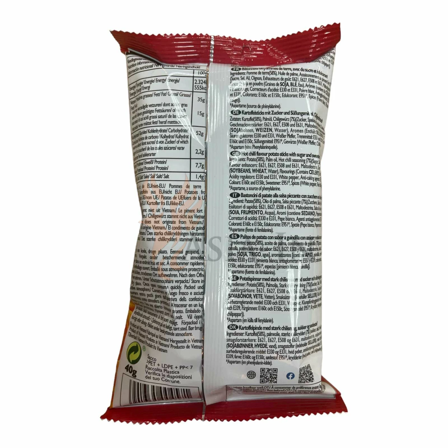 Koikeya Karamucho Scharfe Chili-Kartoffelsticks 40g 4 Koikeya Karamucho Scharfe Chili-Kartoffelsticks 40g – Bild 2