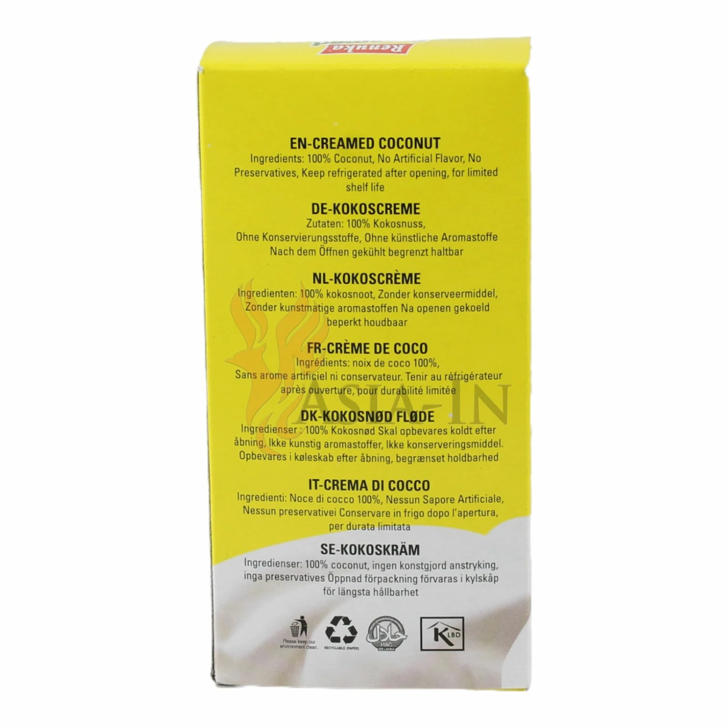 Renuka 100% Reine Kokoscreme 200g 4 Renuka 100% Reine Kokoscreme 200g – Bild 2