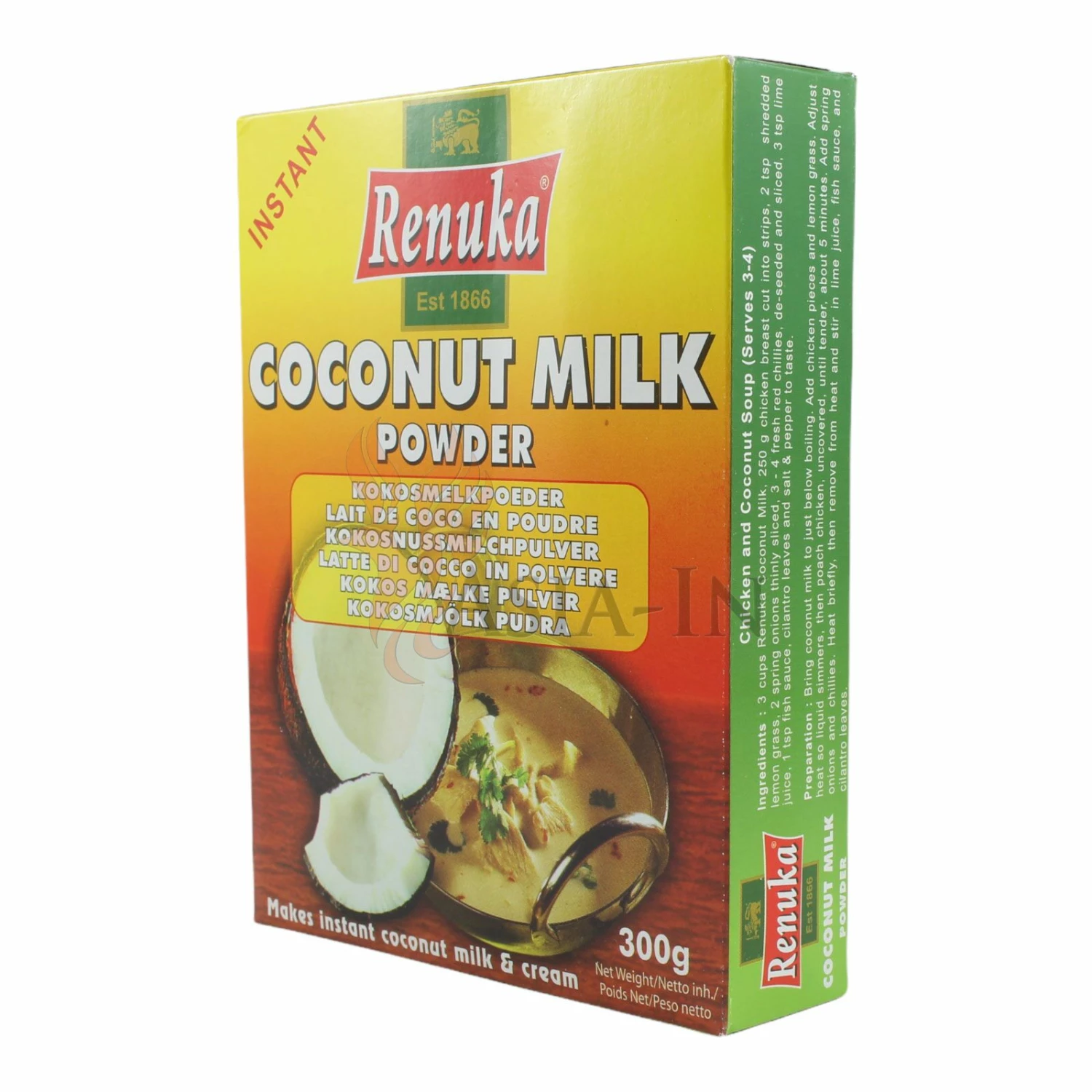 Renuka Instant Kokosnussmilch Pulver 300g 4 Renuka Instant Kokosnussmilch Pulver 300g – Bild 2