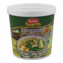 Sunlee Grünes Curry Currypaste Vegan 400g -ASIA-IN Geschäft sunlee gruenes curry currypaste vegan 400g