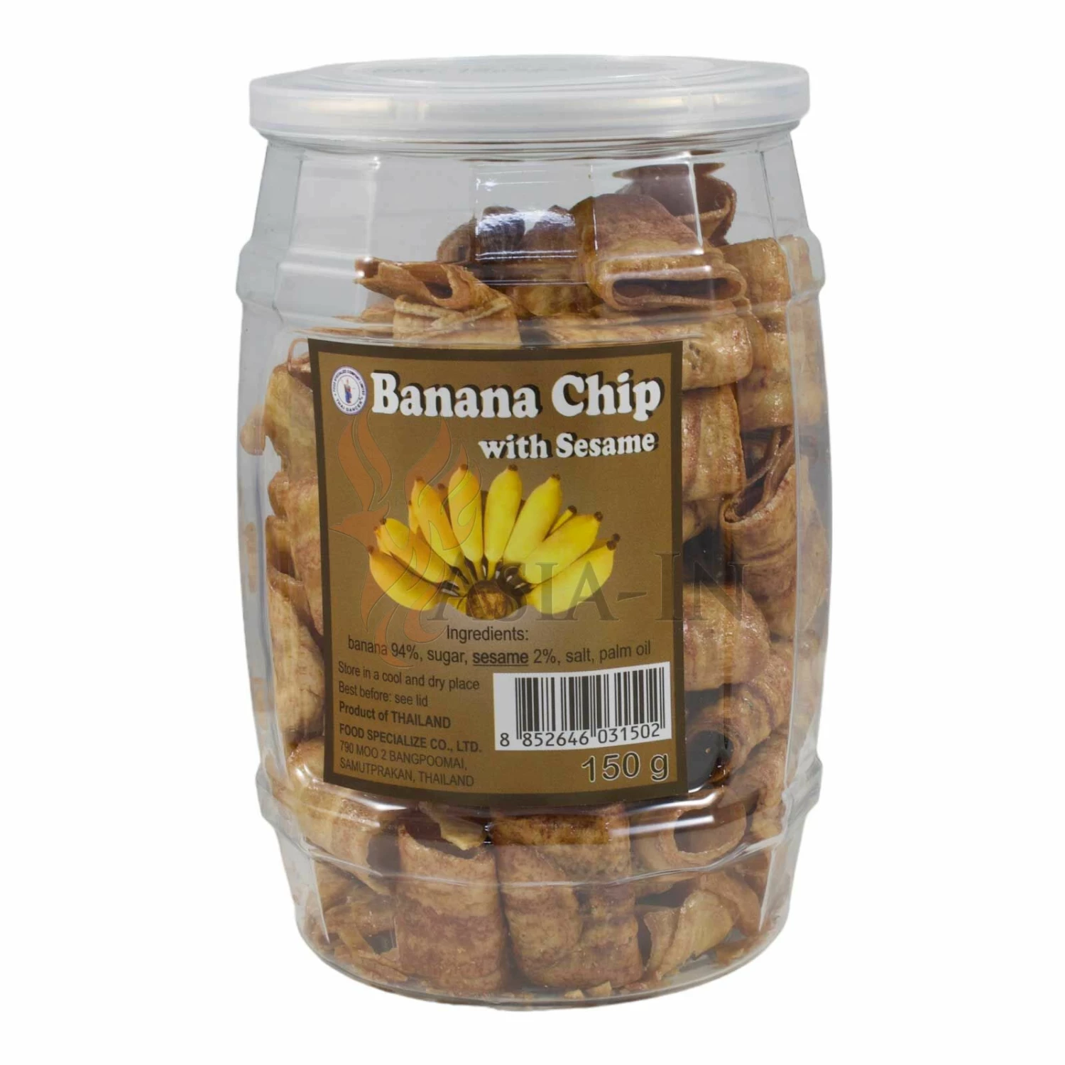 Thai Dancer Bananen Chips Mit Sesam 150g 3 Thai Dancer Bananen Chips Mit Sesam 150g