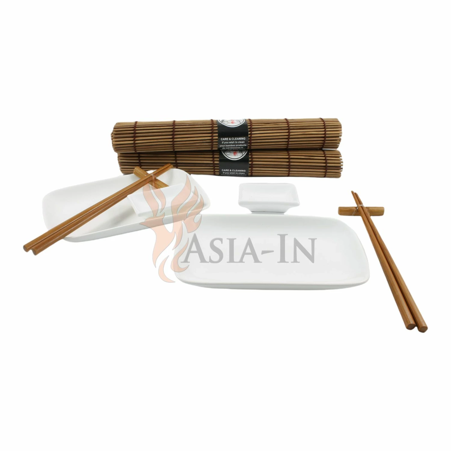 Tischgeschirr Japan Sushi Set, Braun F. 2 Personen 3 Tischgeschirr Japan Sushi Set, Braun F. 2 Personen