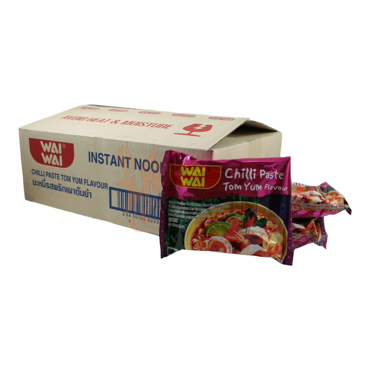 Wai Wai Tom Yum Chilipaste Instant Nudeln 30x60g 1,8kg 3 Wai Wai Tom Yum Chilipaste Instant Nudeln 30x60g 1,8kg