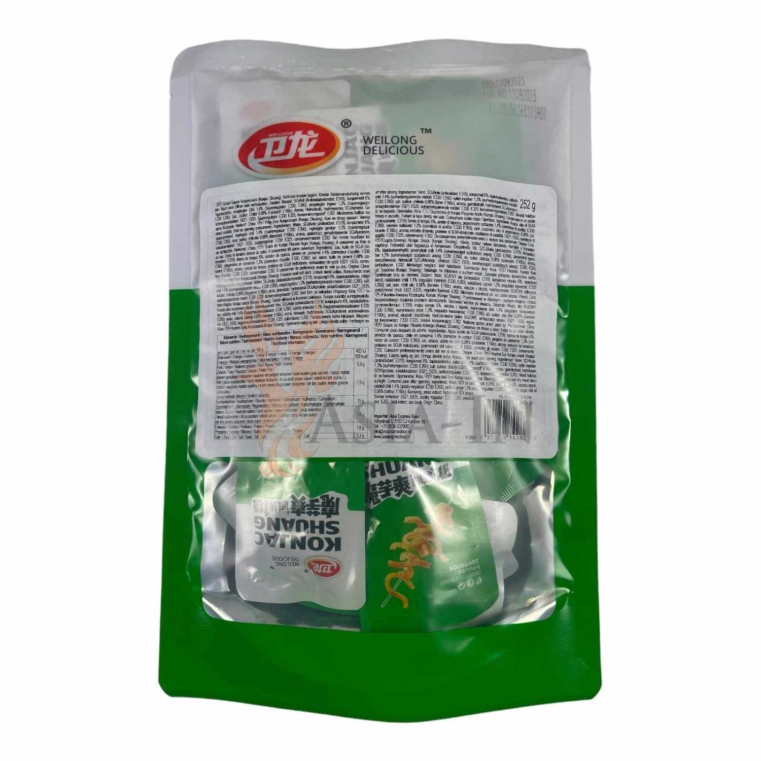 Wei-Long Konjak Snack Shuang Sauer & Scharf 252g 3 Wei-Long Konjak Snack Shuang Sauer & Scharf 252g